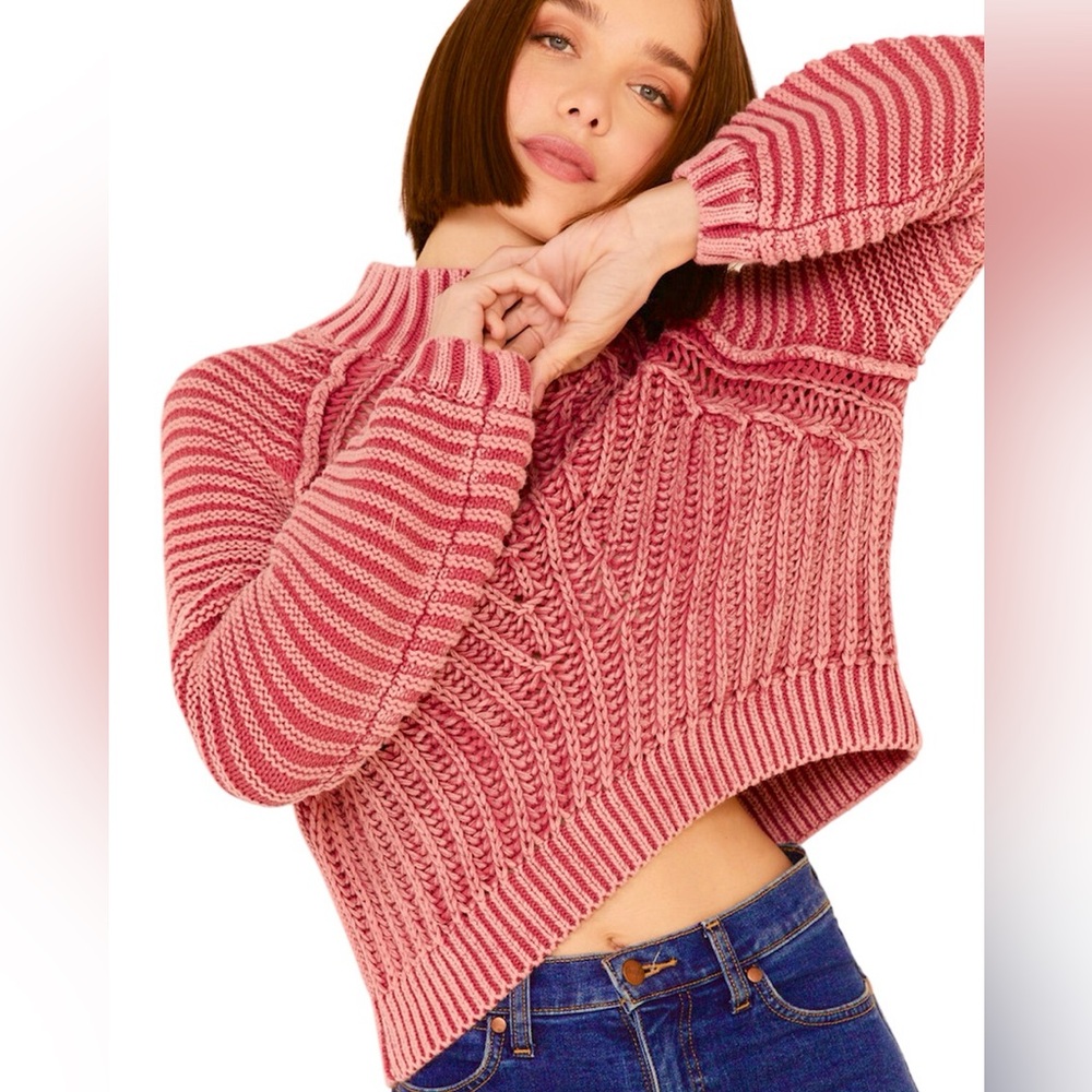 Free People cropped knit sweater - Host Pick